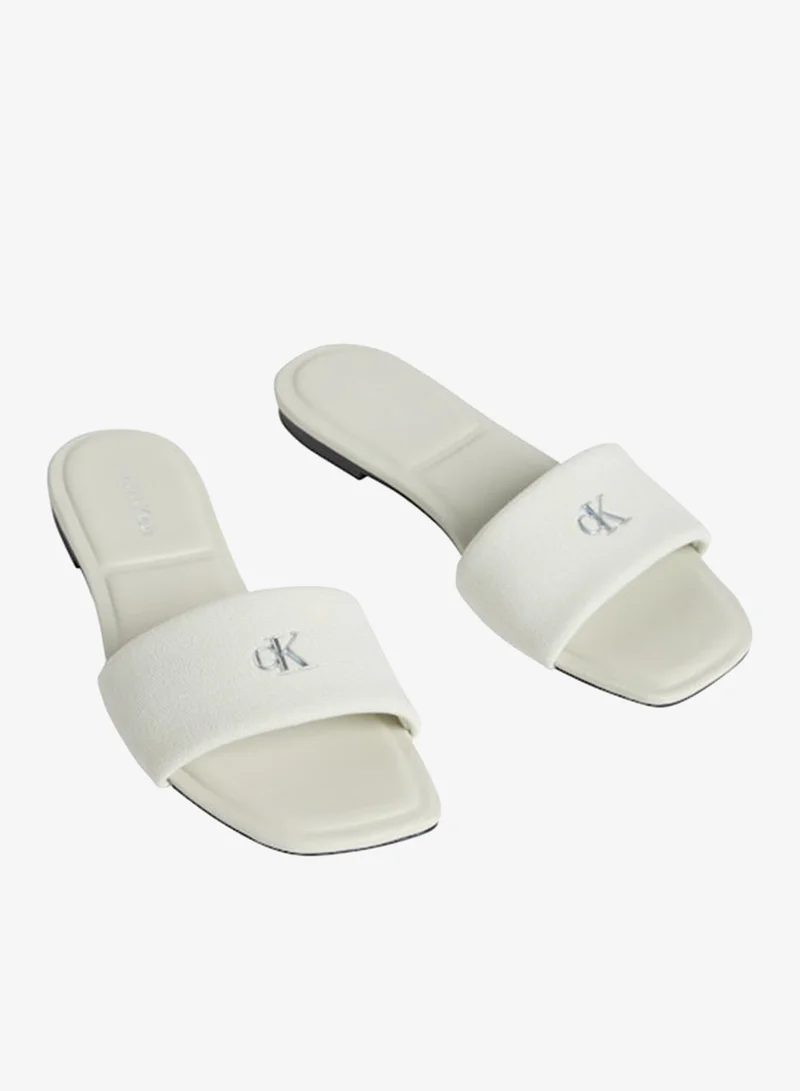 CALVIN KLEIN Amira - Canvas Square Toe Flat Sandals